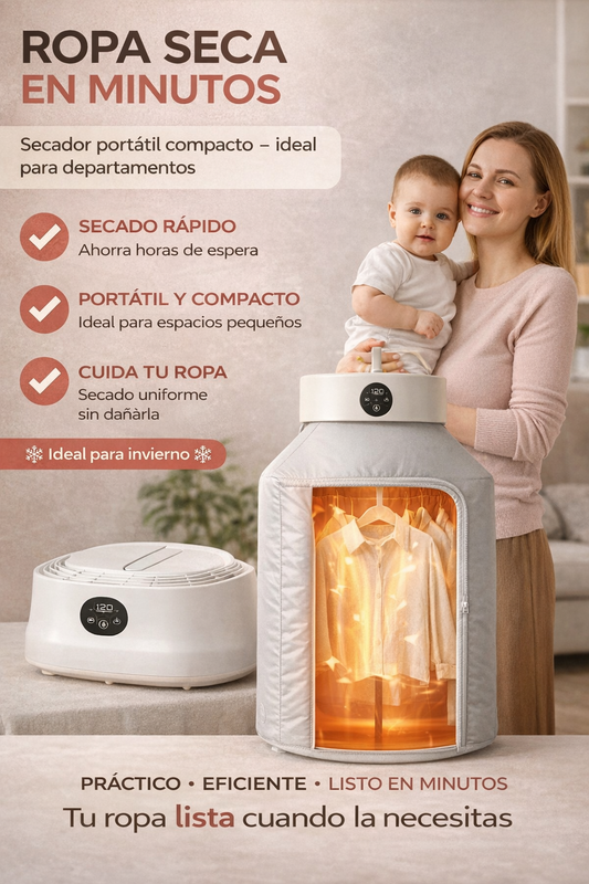 SECADOR DE ROPA PORTATIL - SECA TU ROPA EN MINUTOS